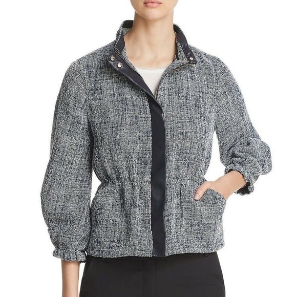 Donna Karan L Indigo Blue Peplum Jacket NWT CX20